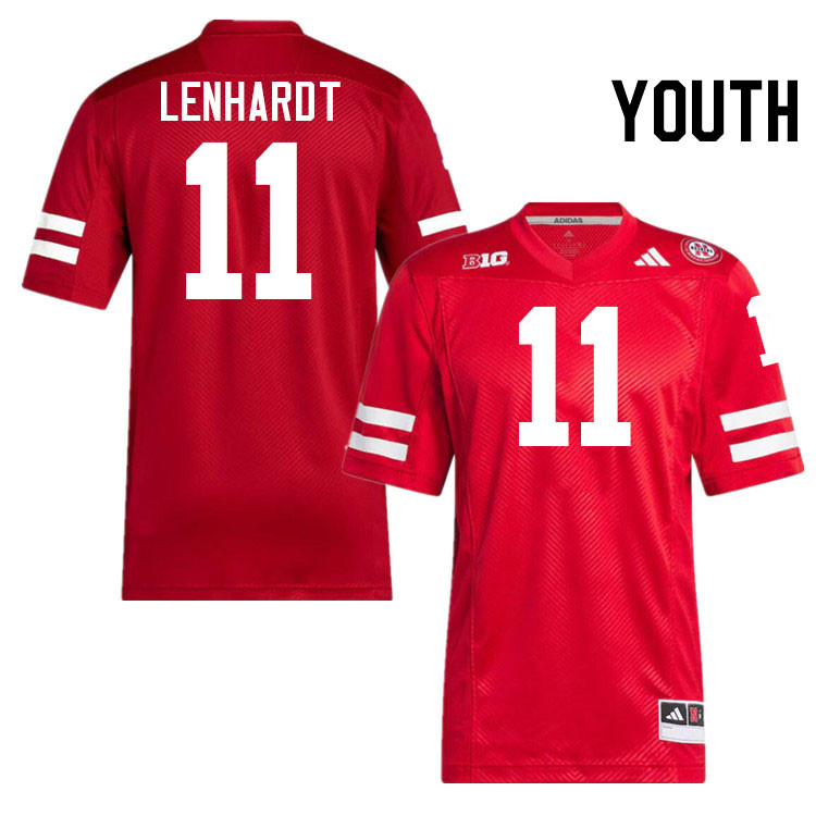 Youth #11 Cameron Lenhardt Nebraska Cornhuskers College Football Jerseys Stitched Sale-Scarlet